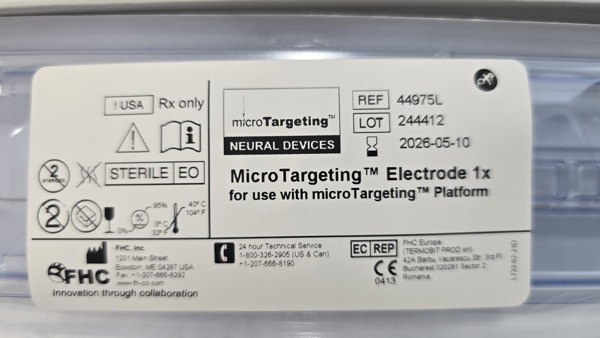 FHC MicroTargeting Electrode REF: 44975L