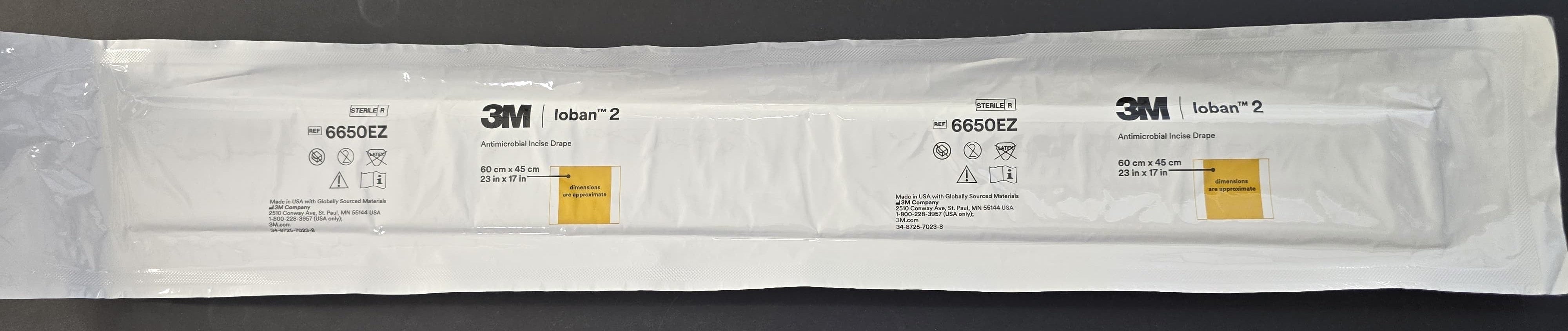 3M loban 2 Antimicrobial Incise Drape 23in x 17in REF: 6650EZ
