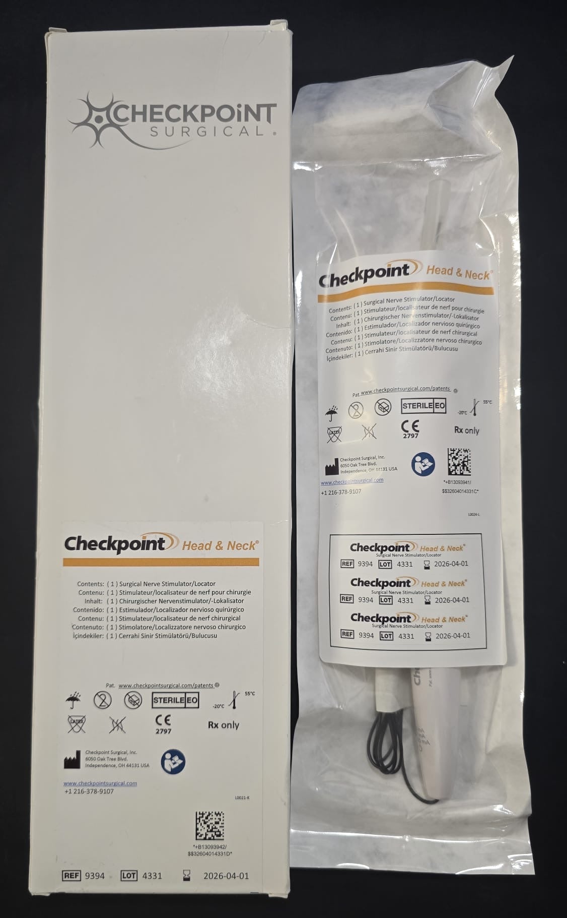 Checkpoint Surgical Head & Neck Surgical Nerve Stimulator/ Locator REF: 9394