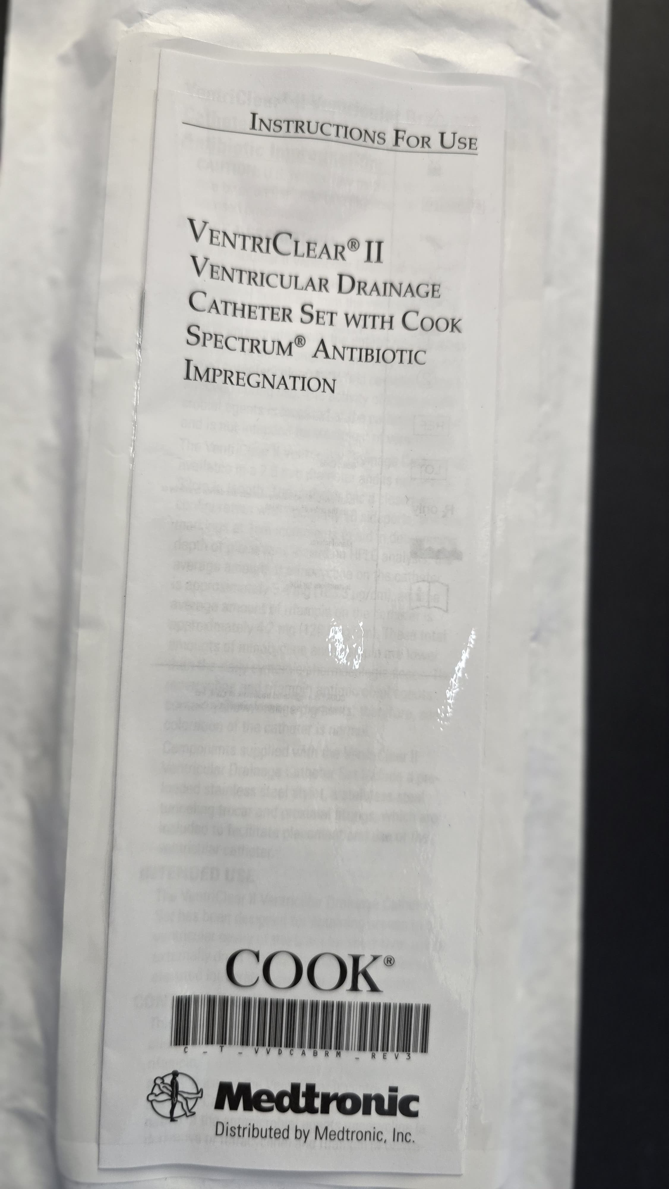 Cook Medical VentriClear II Ventricular Drainage Catheter REF: G44130