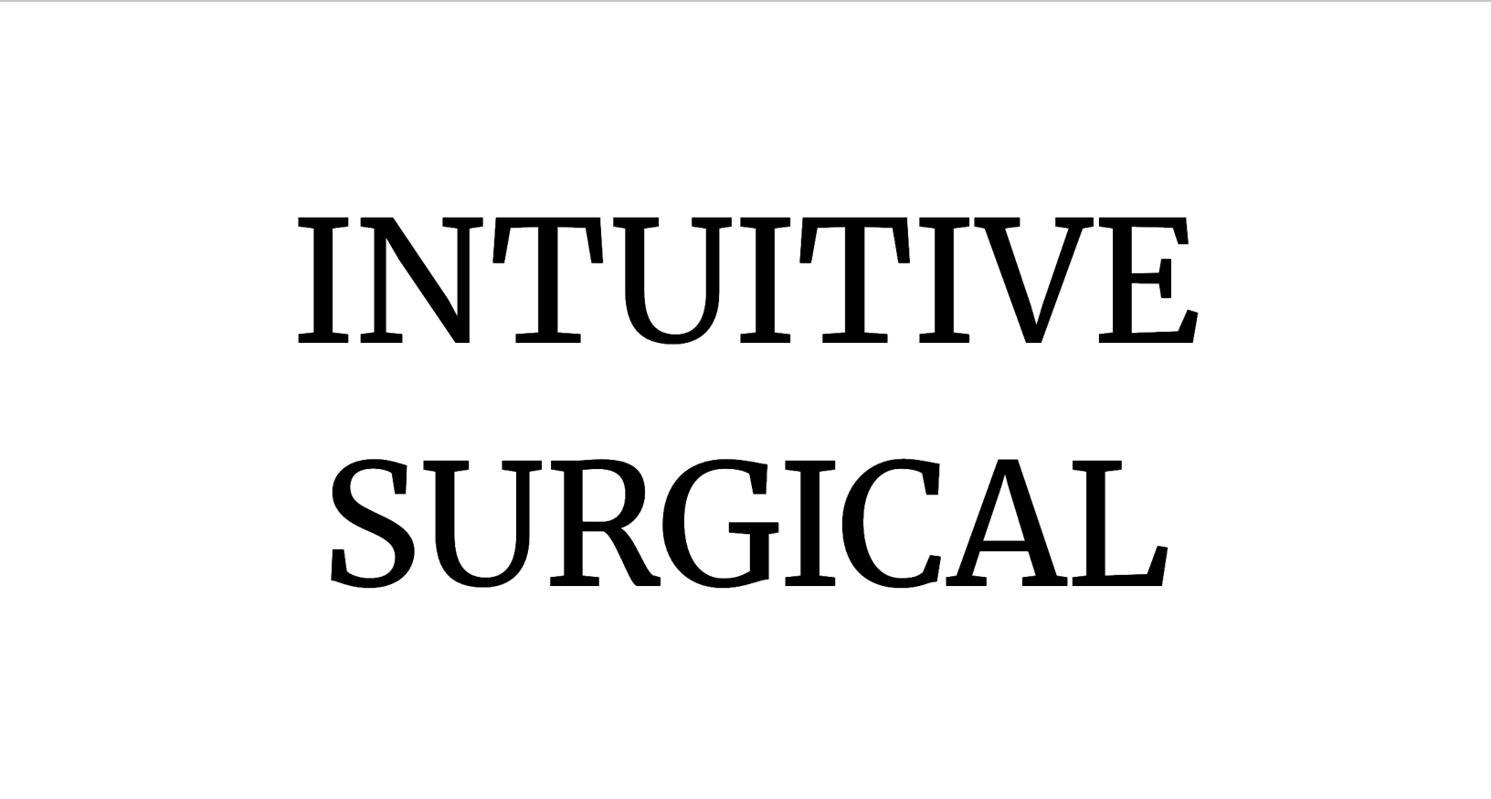 INTUITIVE Surgical
