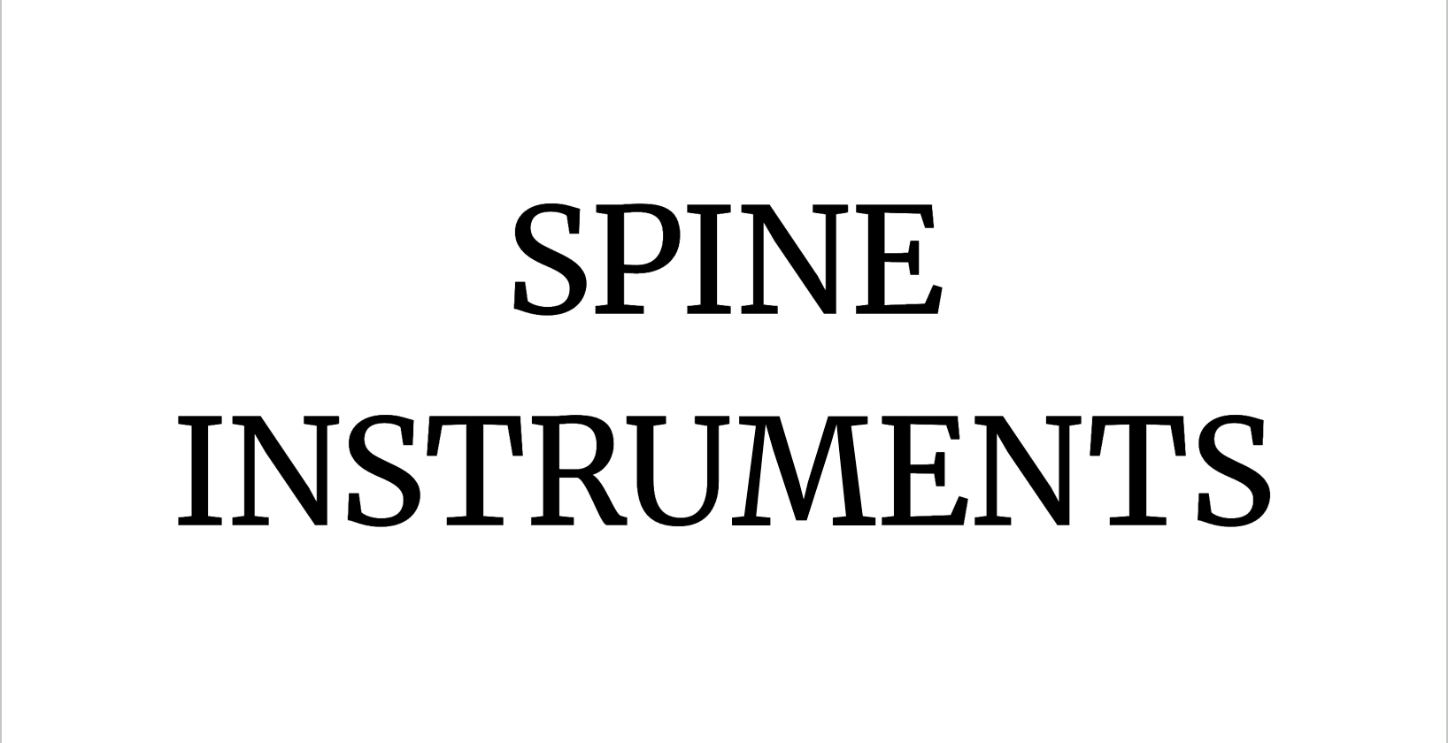 Spine Instruments