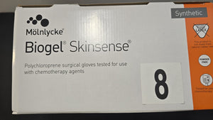 Molnlycke Polychloroprene Surgical Gloves Size: 8 REF: 31480 Dated: 2028