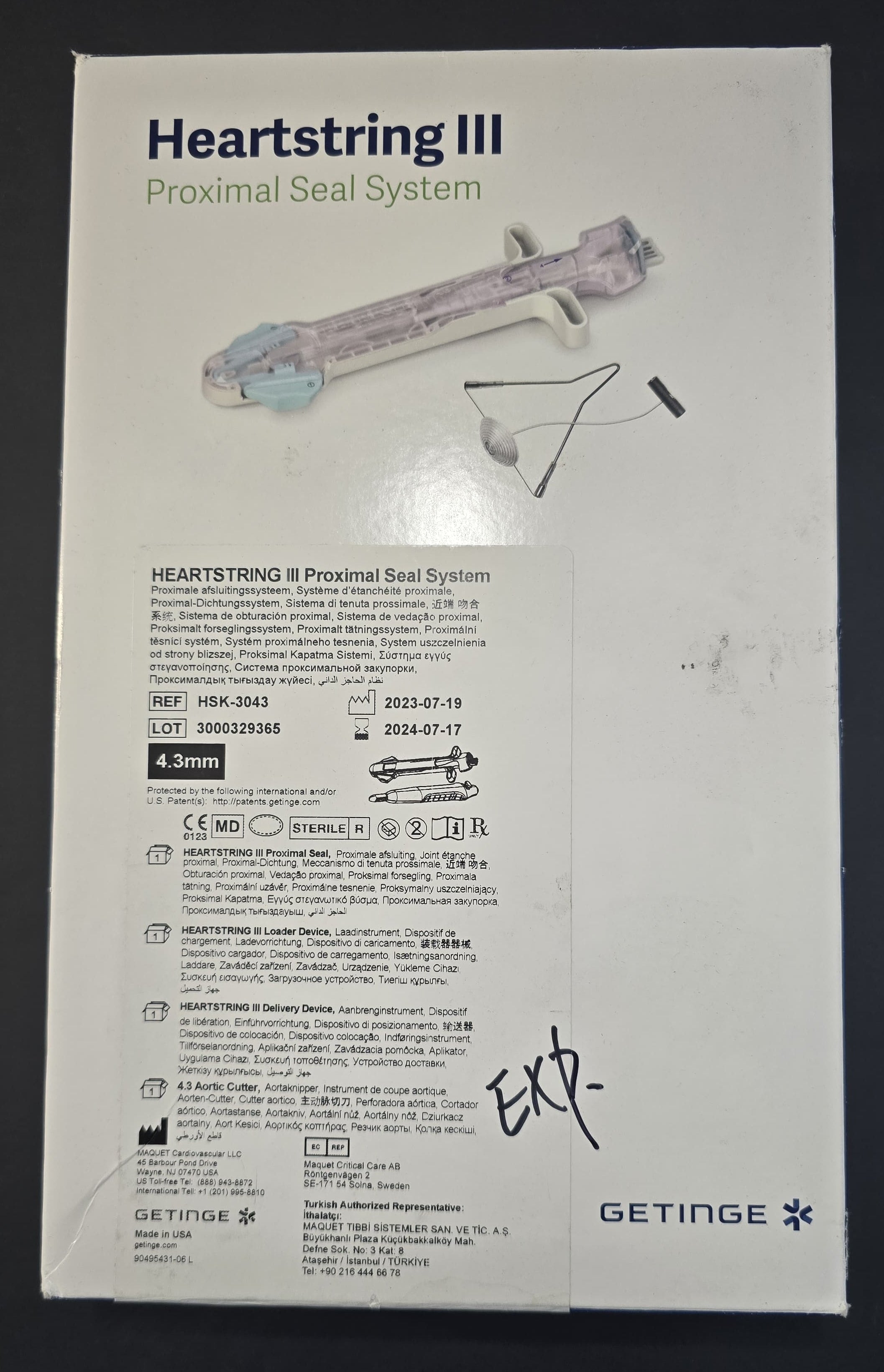 Getinge Heartstring III Proximal Seal System 4.3mm REF: HSK-3043