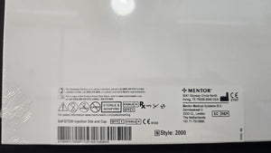 Mentor Round Moderate Plus Profile Single Use Saline Breast Implant Sizer Style 2000, 200cc (+40,-00) REF: 351-2200SZ