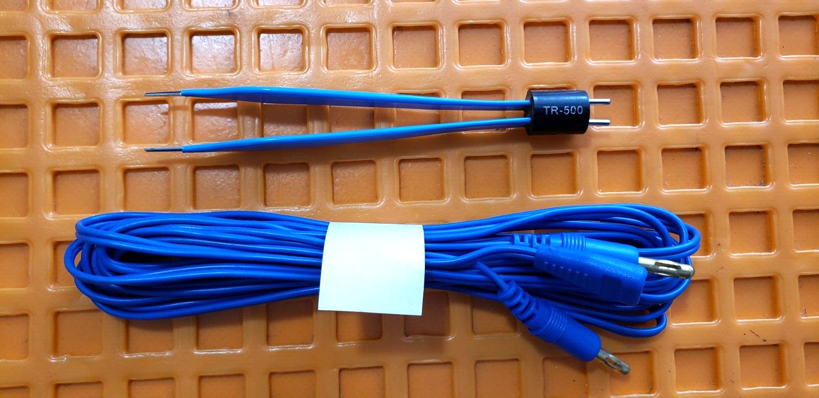 Turtle Surgical Adson Bipolar Forceps 5" Blue Non Stick Tips with Bipolar Cable