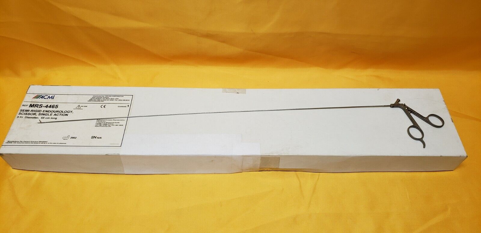 GYRUS ACMI MRS-4465 Endourology Semi-Rigid Scissor, 5Fr Dia x 65cm Sigle Action