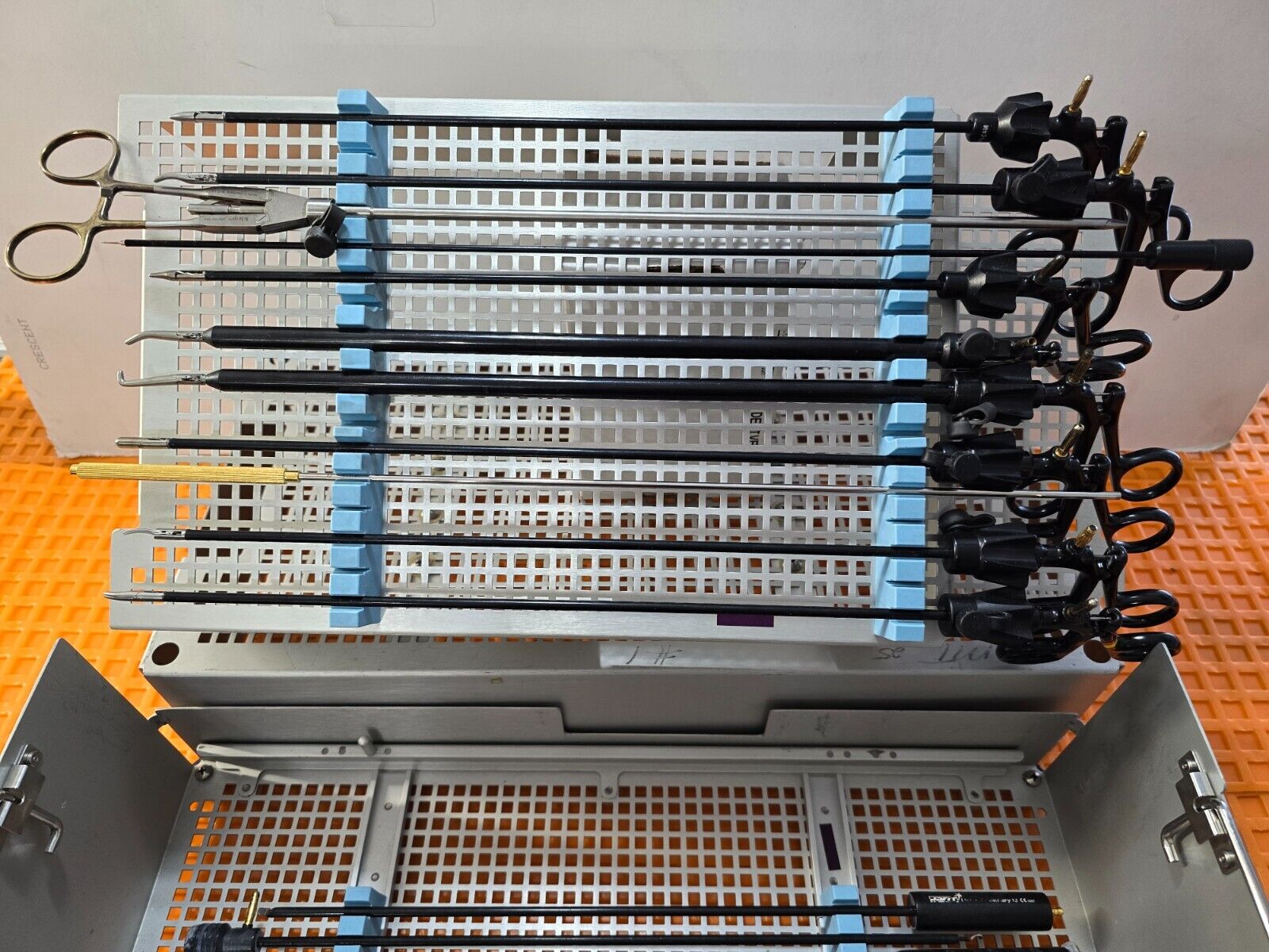 V.Mueller / Jarit Laparoscopic Instrument 5mmx35cm Set of 16 with Tray