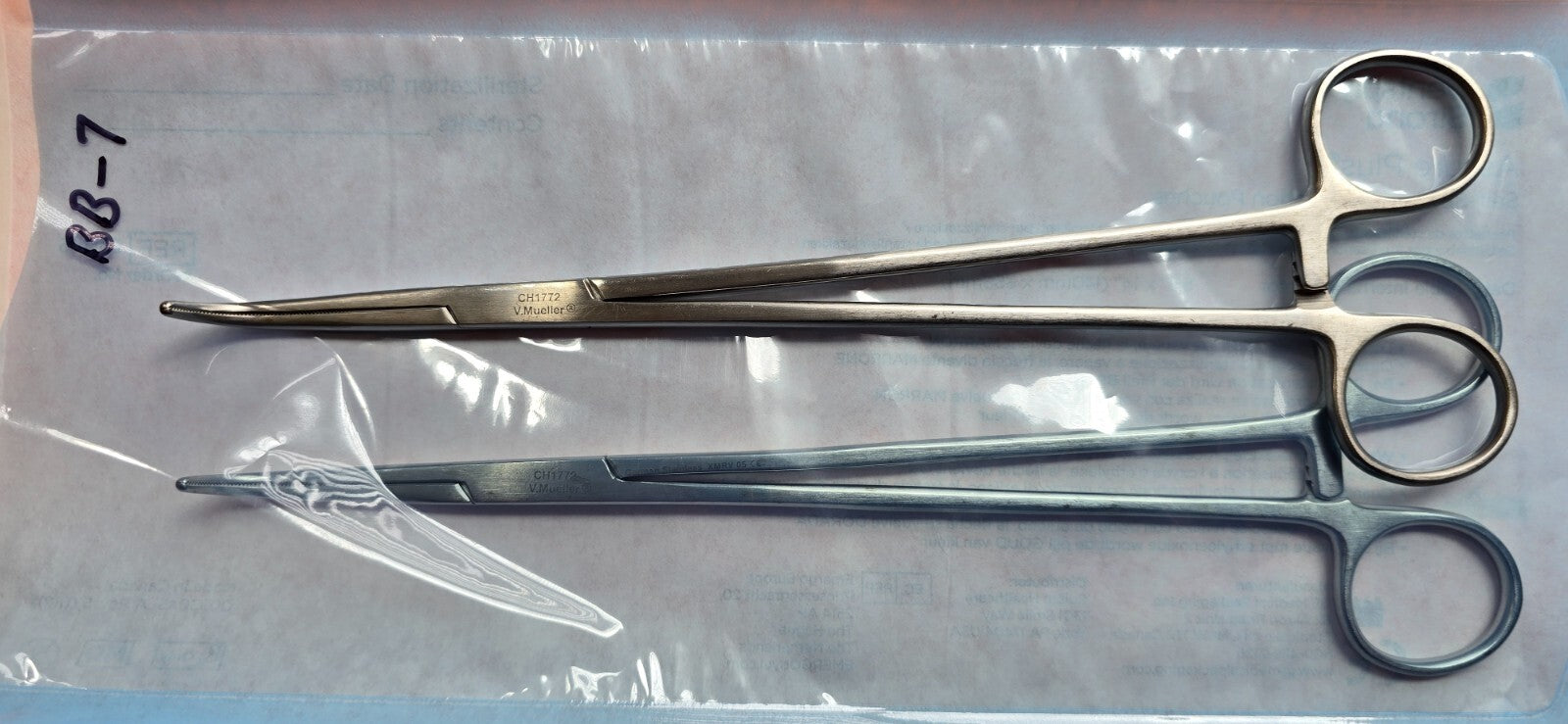 V. Mueller Surgical Mixter Forceps 9 1/4" Angled Serrated Jaws REF: CH1772