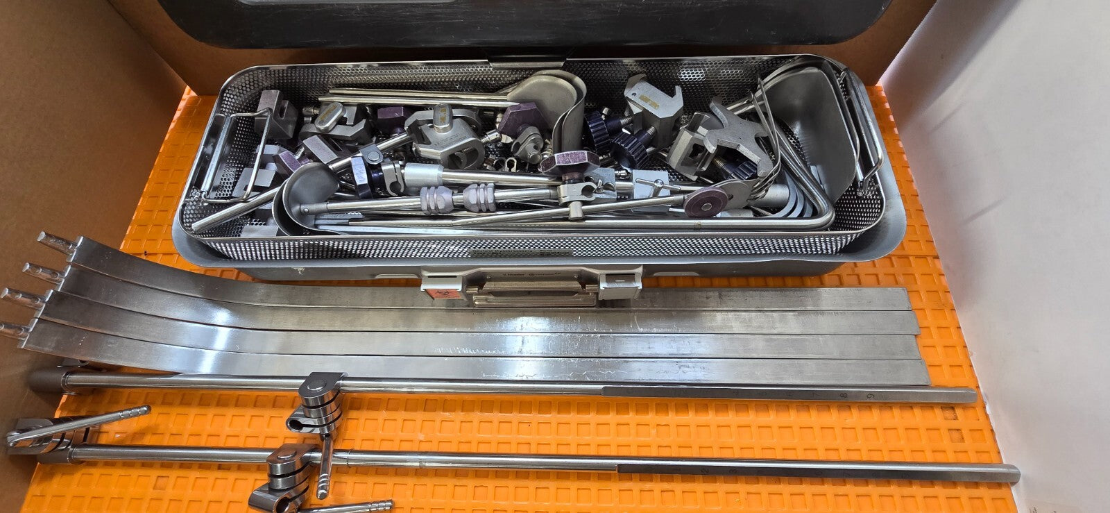 Omni-Tract Surgical Retractor Set with Sterilization Box. (Made in USA)