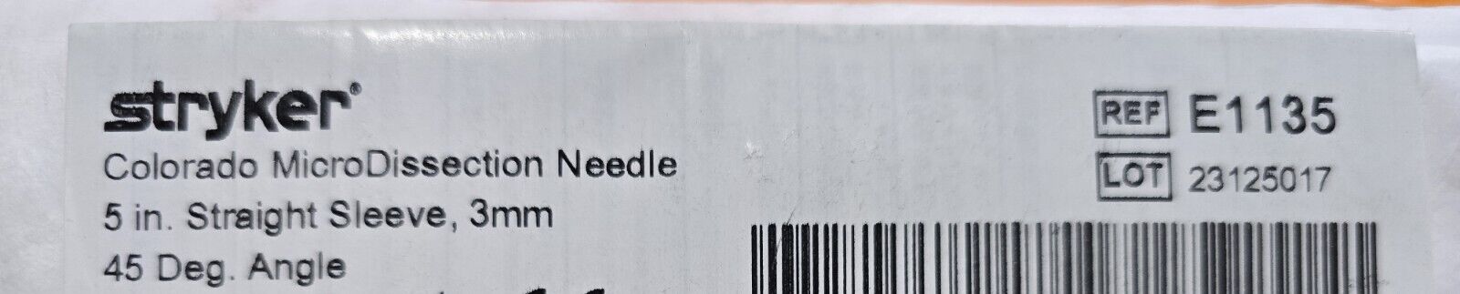 Stryker Surgical Colorado Micro Instruments 5" Straight 45* Angle