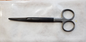 Turtle Surgical Mayo Dissecting Scissors 6.75" Curved TC Blades Black Coated