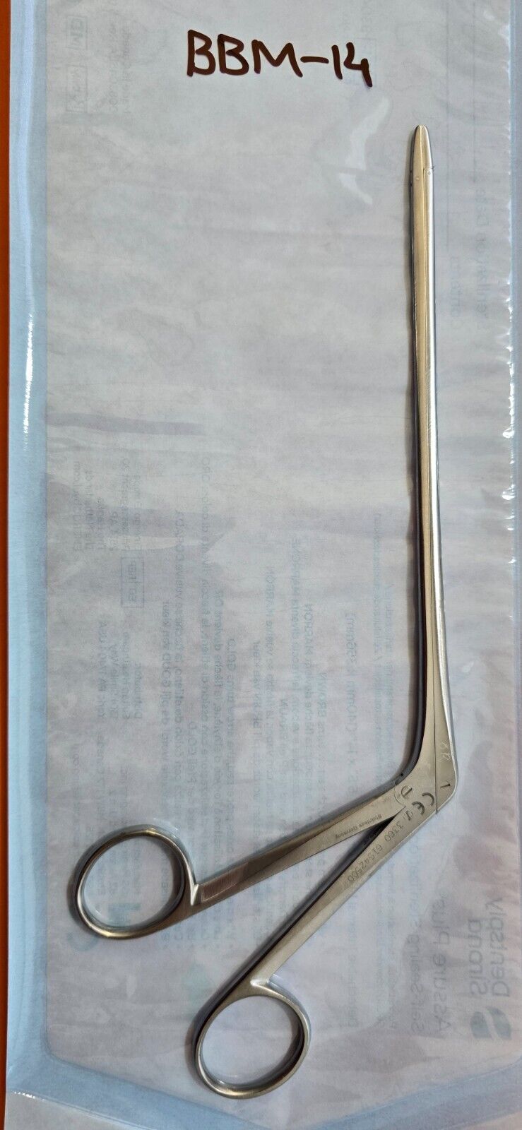 Zimmer 3360 Surgical Orthopedic Cushing Rongeurs 2x10mm Cup Jaw Straight