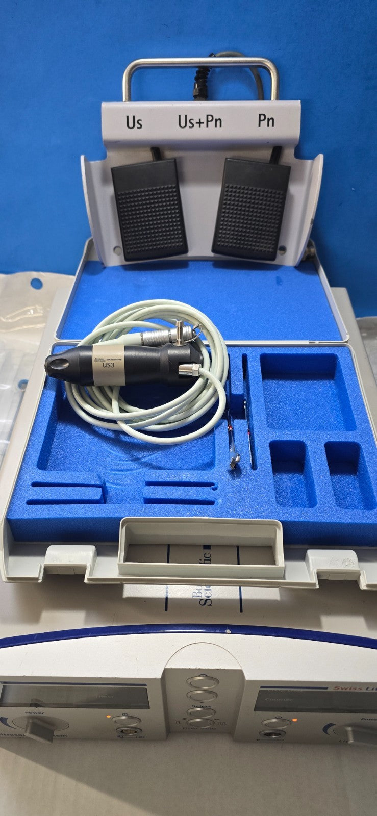 Boston Scientific Swiss Lithoclast Select W- Handpiece ,Foot Switch & Probes.