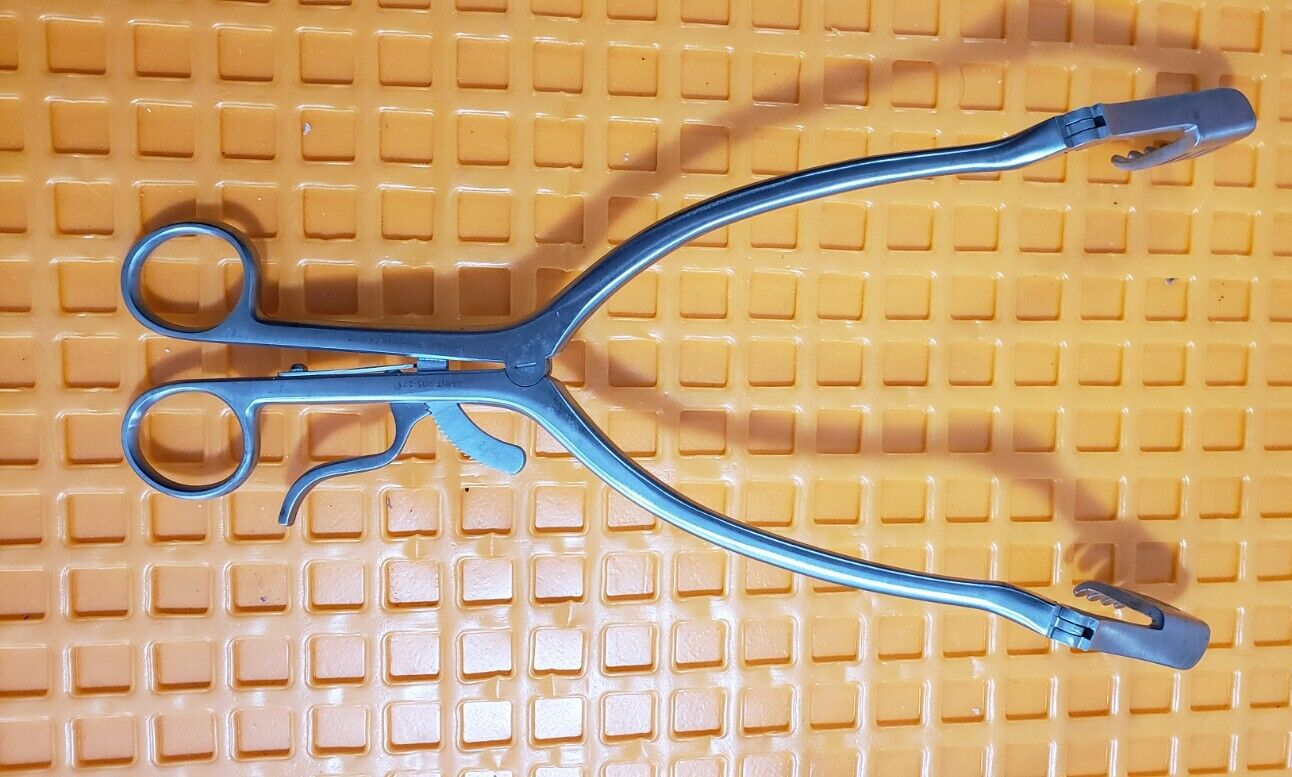 JARIT 205-221 Surgical orthopedic Beckman-Ads Retractor, 12 1/4" Blunt 4x4