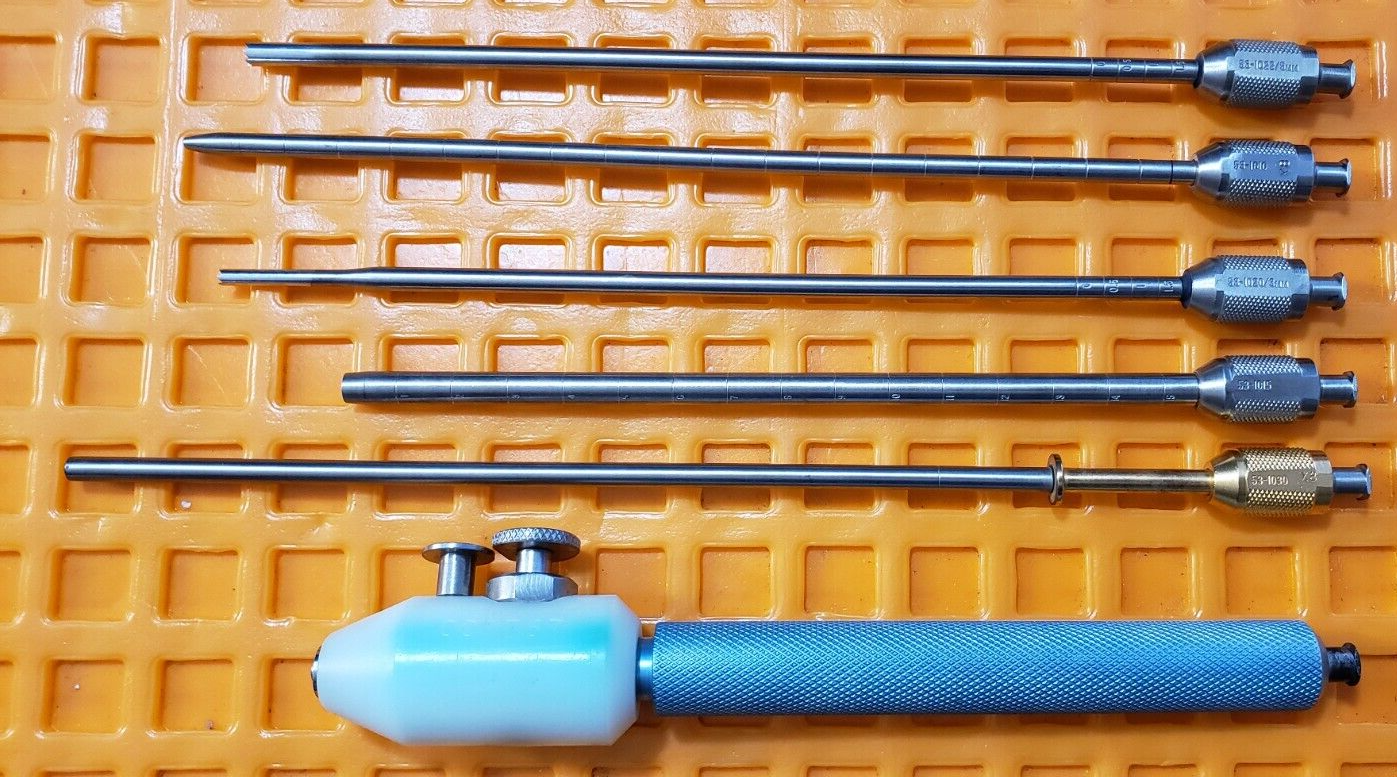 Pilling USA 53-1015 Surgical Cannula Set of 5 with Handle
