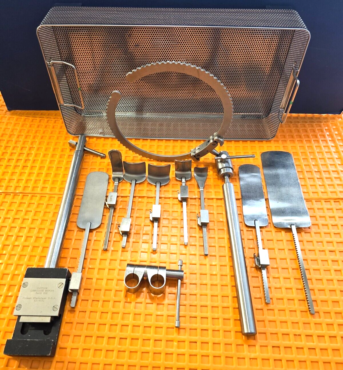 Codman Bookwalter Retractor Set Arm with Post Holder Clamp & Tray