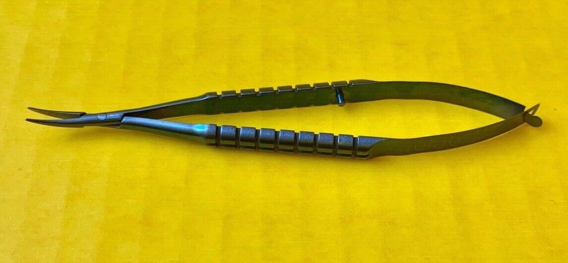 Micra Surgical Curved Blunt Needle Holder, 110mm, Titanium REF: N303WB
