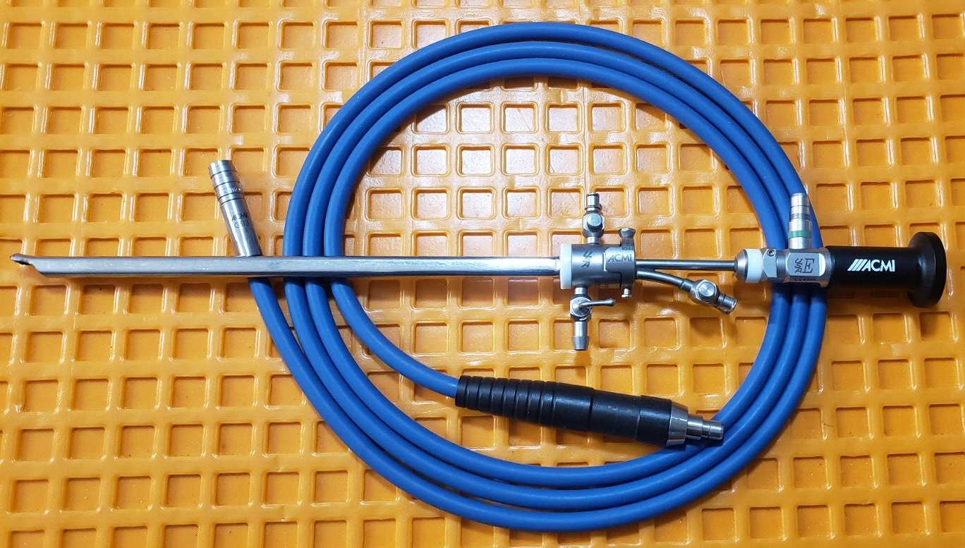 GYRUS ACMI  M3-12 Cystoscope 4mmx12* deg CLB8-23SB,CLS-23SB & Fiber Optic Cable