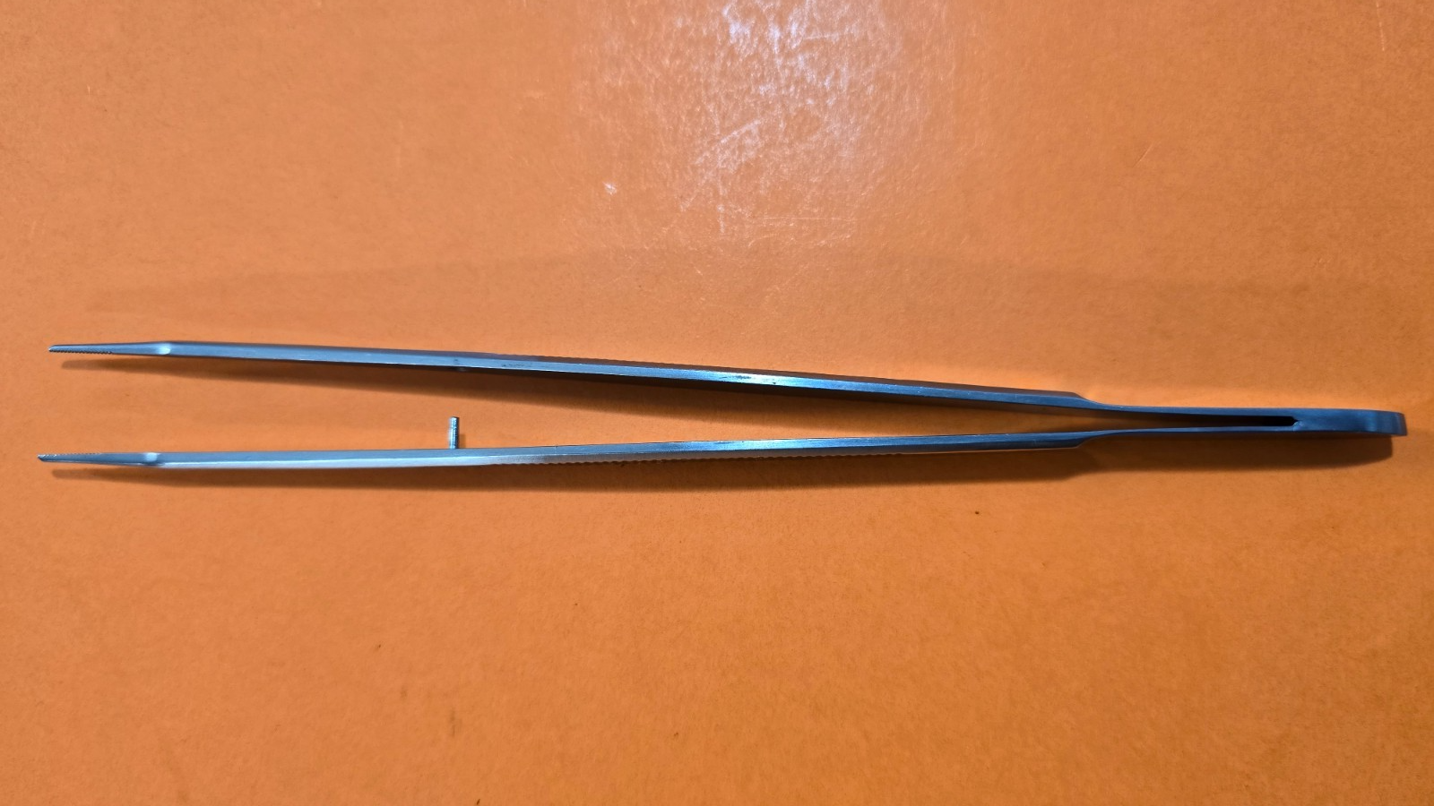 SCANLAN 4004-77 Surgical Gerald Forceps 7 3/4"Cross serrated Tips 1mm