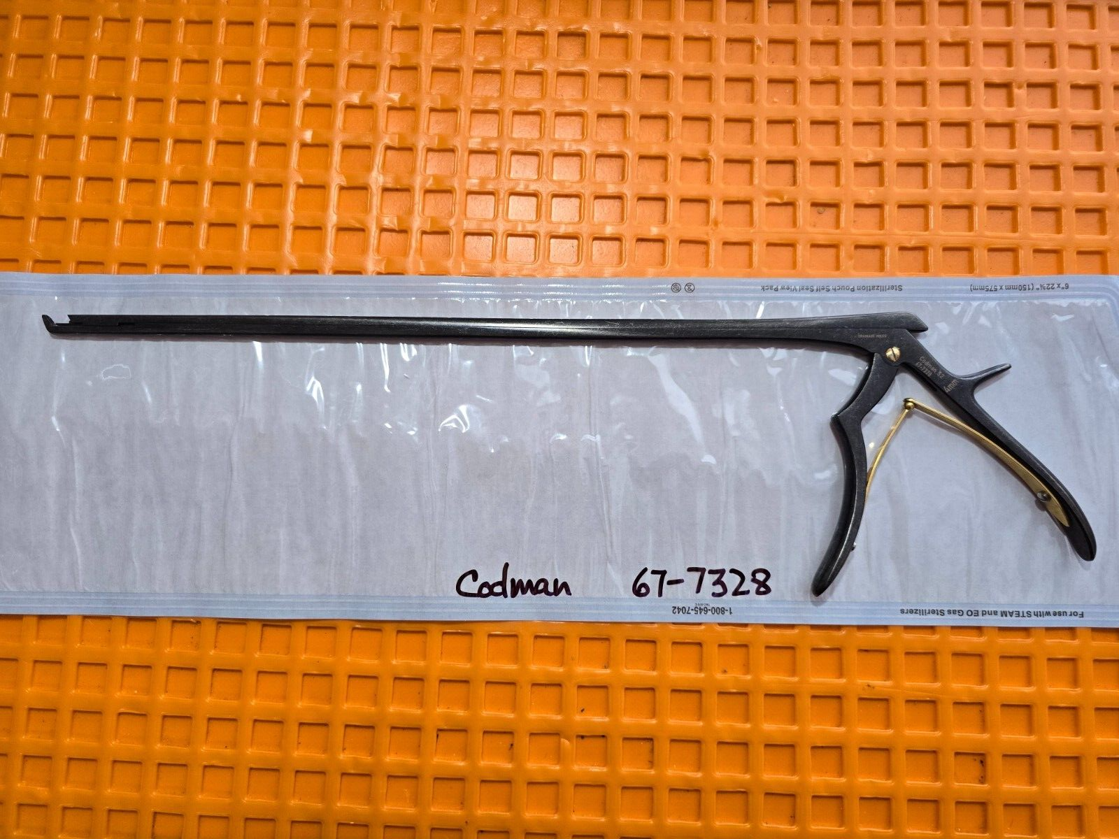 Codman 67-7328 Surgical Kerrison Rongeur 15" x 40 Degree 4mm W-Drainage Holes