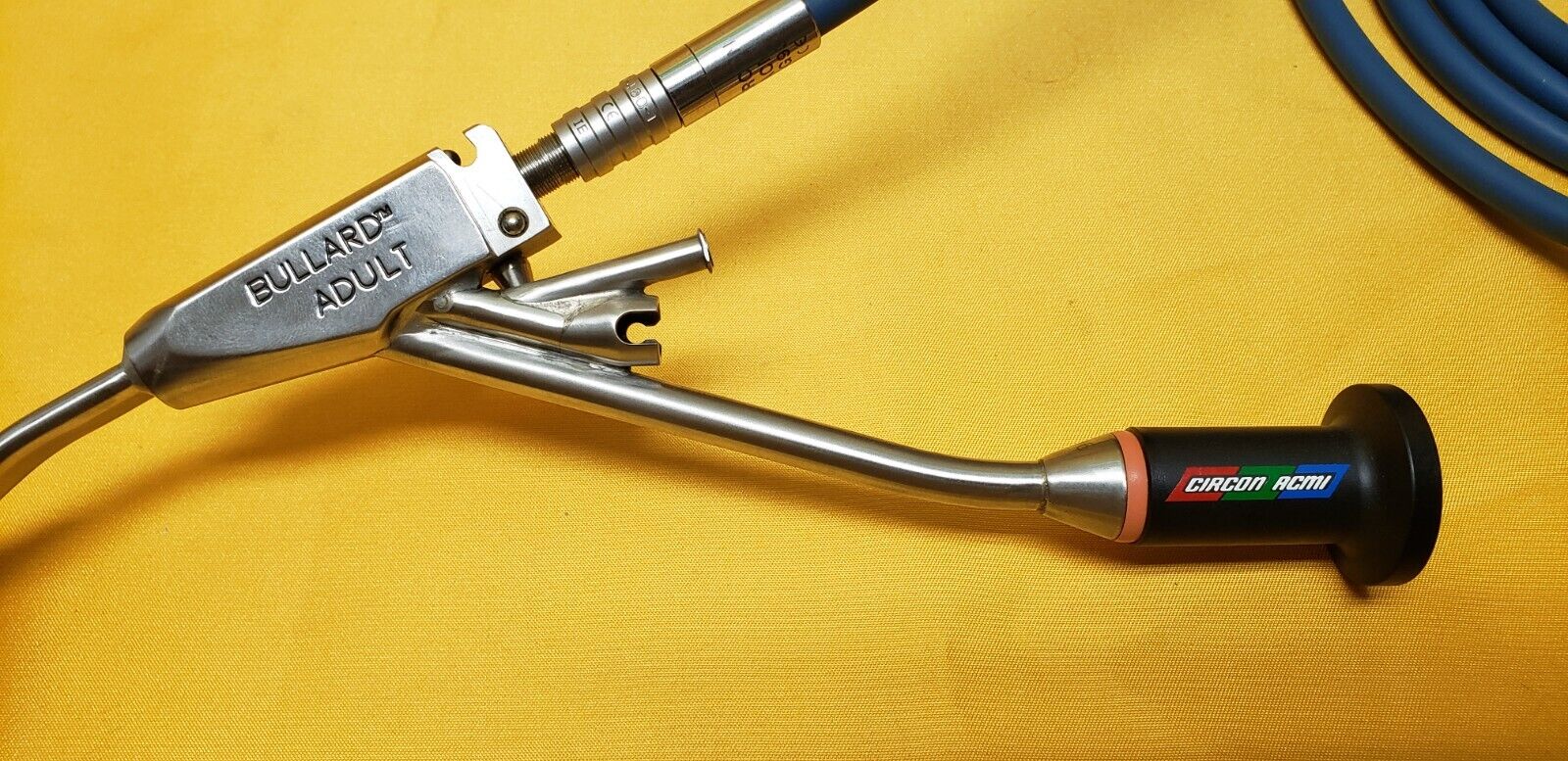 Circon Acmi  Surgical Bullard Laryngoscope Adult LAR-A ,Light Source Fiber Cable