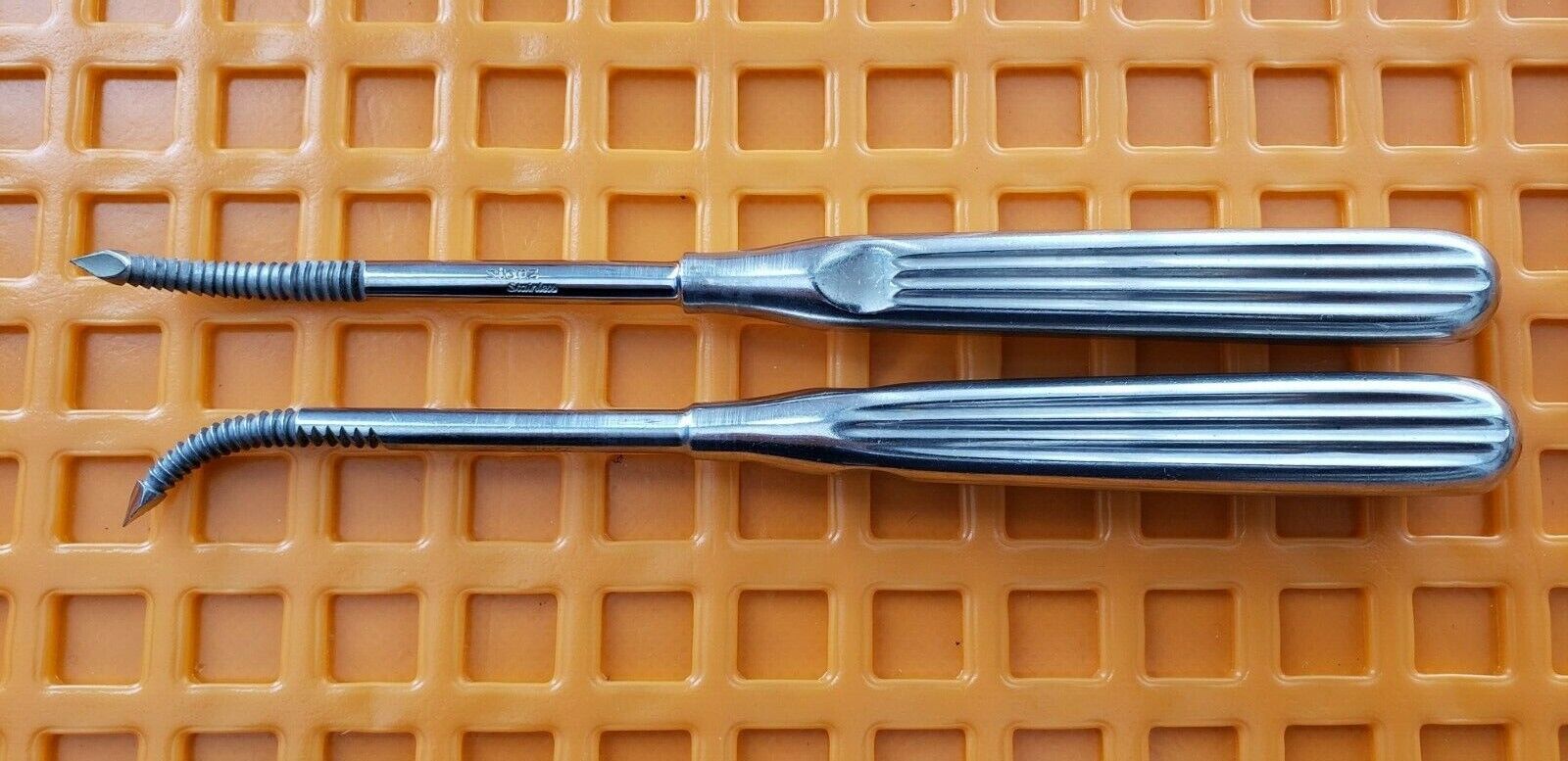 Storz N2612 Surgical Wiener Rasp 7" Sharp Curved Lot of 2 Units