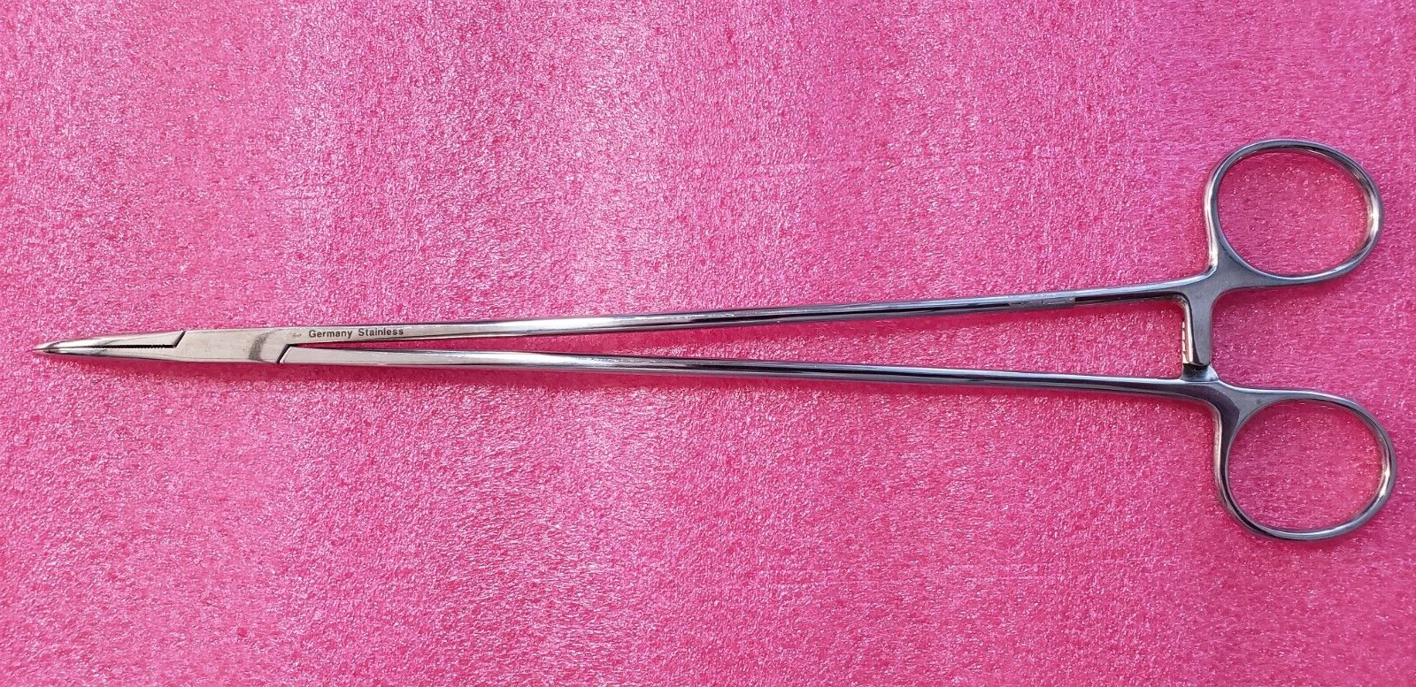 Pilling 504181 Surgical Bridge Forceps, Curved Serrated Jaws 11"