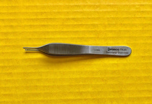 Delasco Adson Tissue Forceps, Straight 1 x 2 Teeth, 4.75" REF: FA-2S