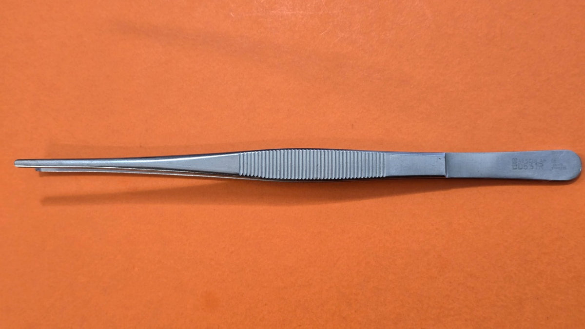 Aesculap BD 561R Surgical Thumb Tissue Forceps 7 7/8" 1x2 teeth