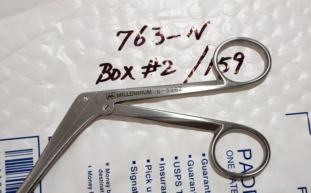 Millennium 6-5982 Surgical Orthopedic Cushing Rongeur 1.5mm x 10mm 9" Down Angle