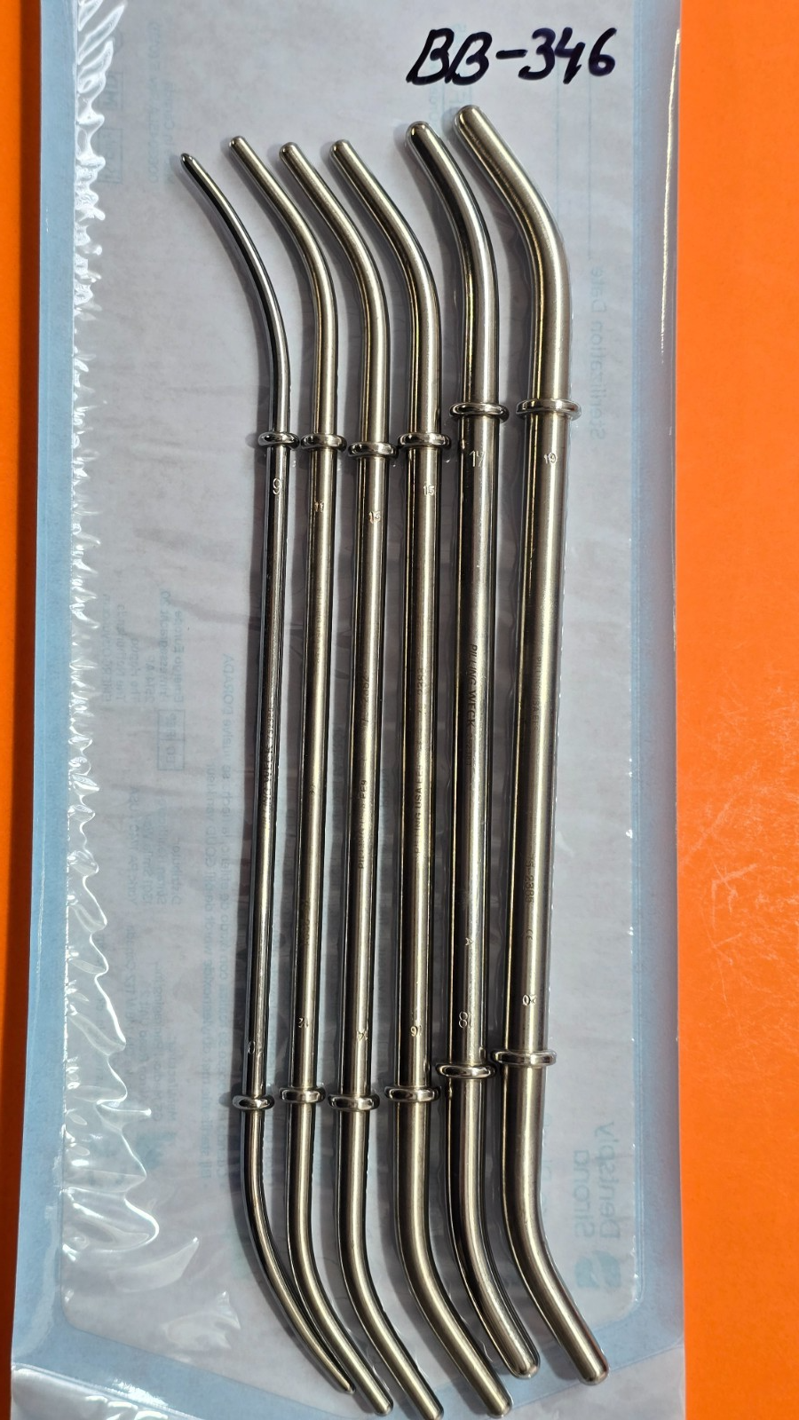 Pilling Weck Surgical Hank Uterine Dilators Set of 6 Double Ended