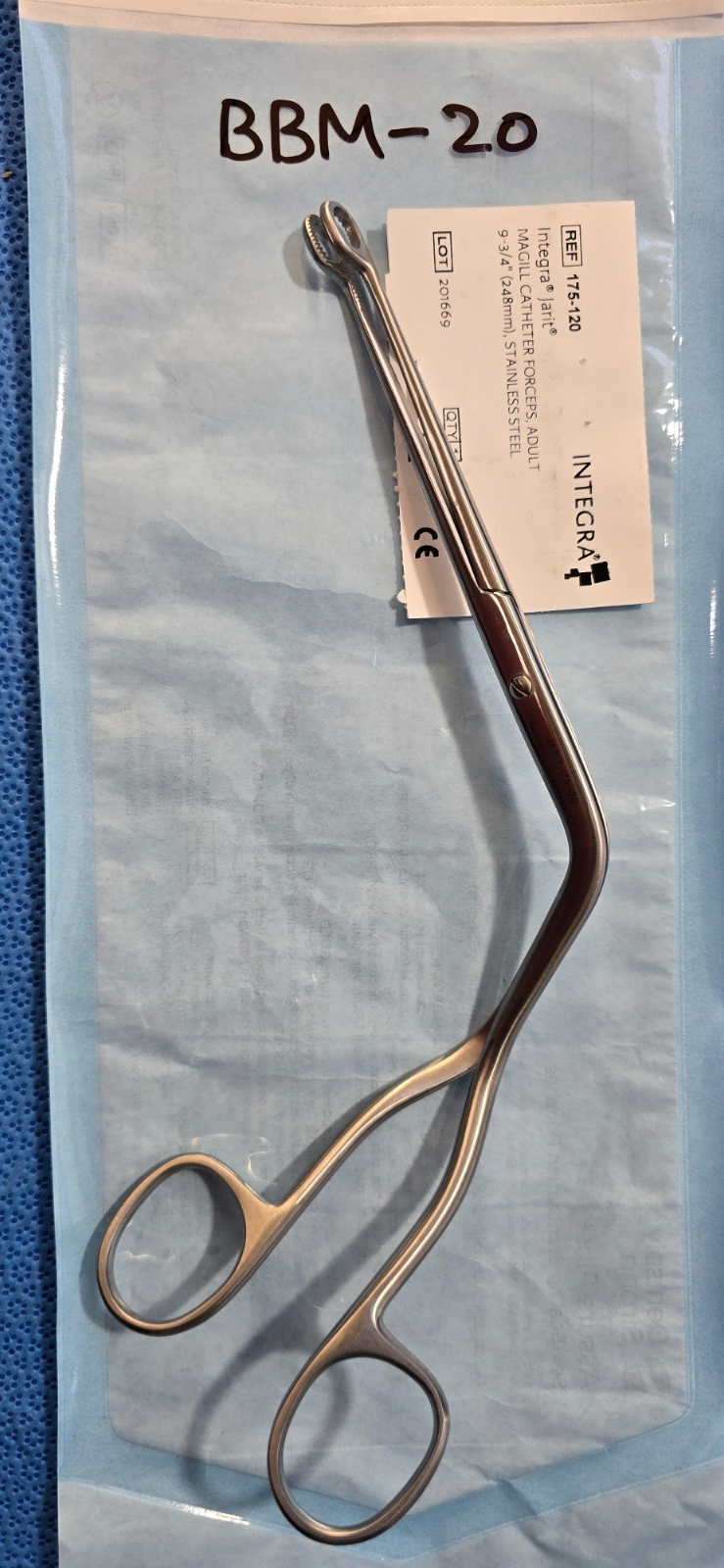 INTEGRA Jarit 175-120 Surgical MAGILL Forceps 9-3/4" Adult