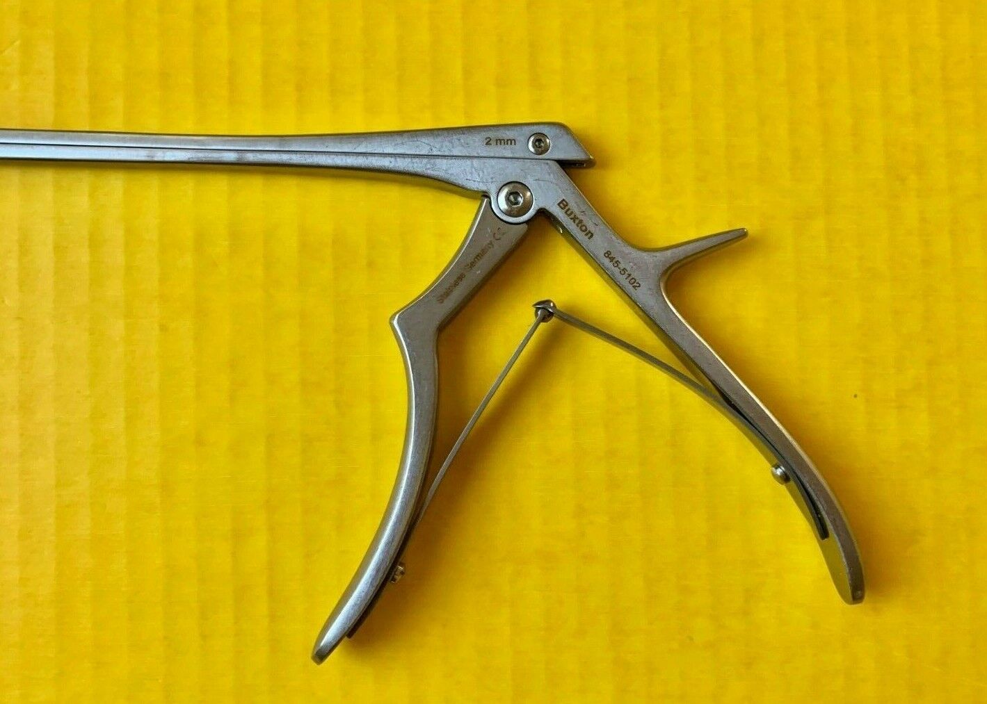 Buxton 845-5102 Surgical Spine Kerrison Rongeur 2mm Up 40 Degree 8" Shaft