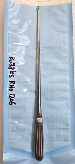 Ruggles RN1206 Surgical Neuro Spine Curette Size 2 Straight 12"