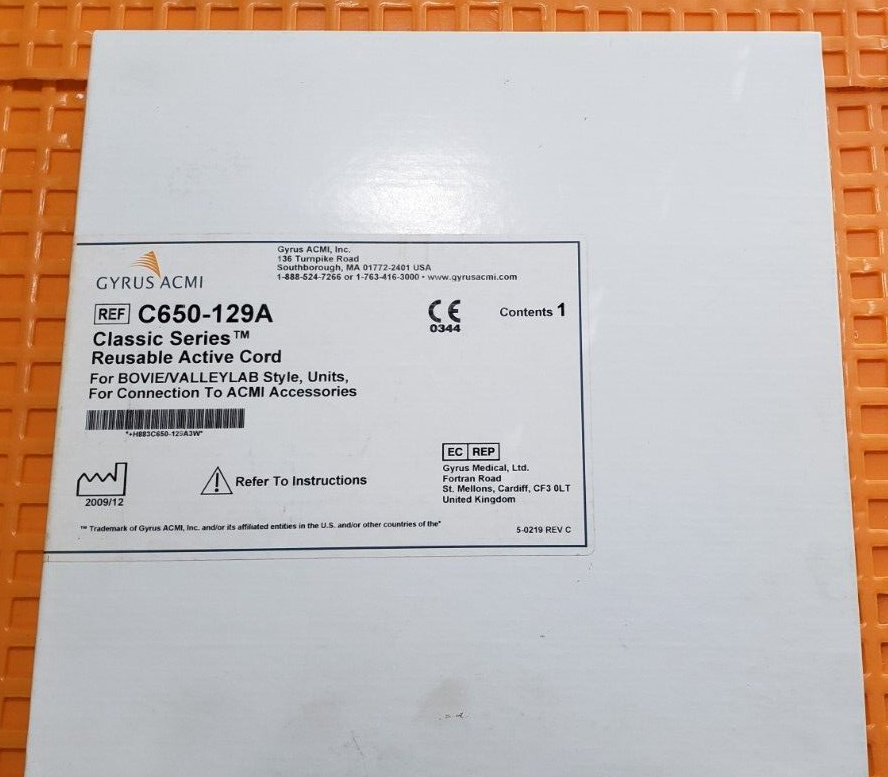 GYRUS ACMI C650-129A Reusable Active Cord Use Valleylab , Bovie Units