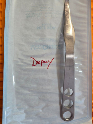Depuy Mitek Surgical Orthopedic Hohmann Retractor with Blunt Tip.