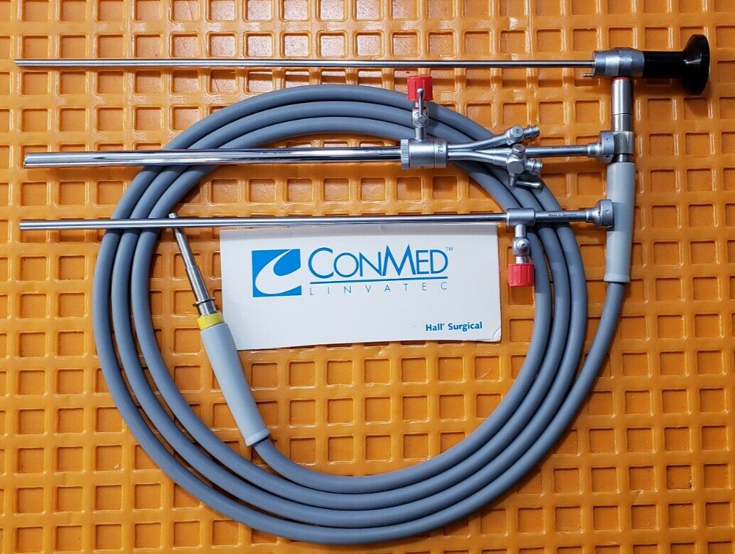 Conmed Linvatec 7581 4mmx30 Degree Telescope 30cm Autoclave & Fiber Optic Cable