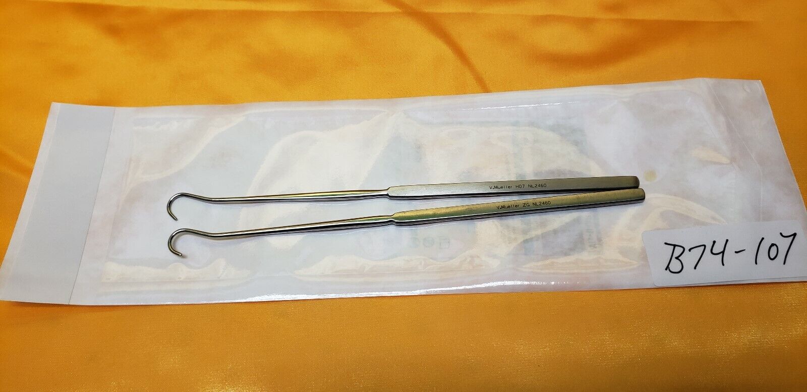 V. Mueller Surgical NL2460 Smithwick Nerve Hook 8.25" 21cm Lot of 2