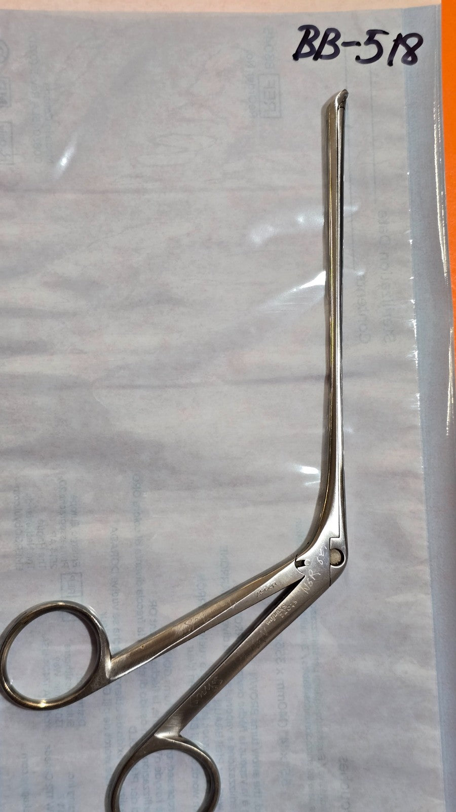 Karl Storz N2967 Surgical Peapod Forceps 5.5" shaft 45* up-angled