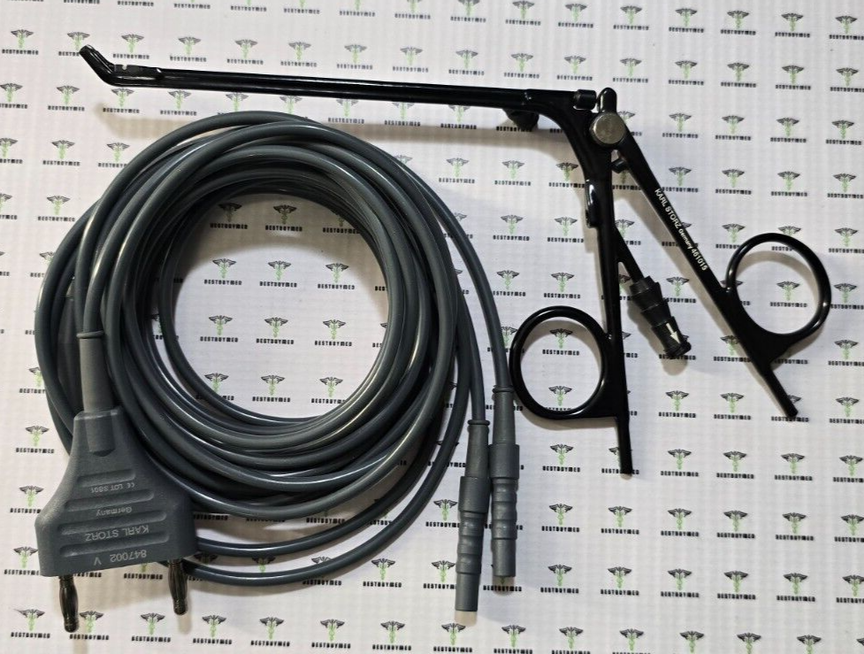 Karl Storz Surgical Bipolar Forceps Angle 25* with 847002 V Bipolar Cord