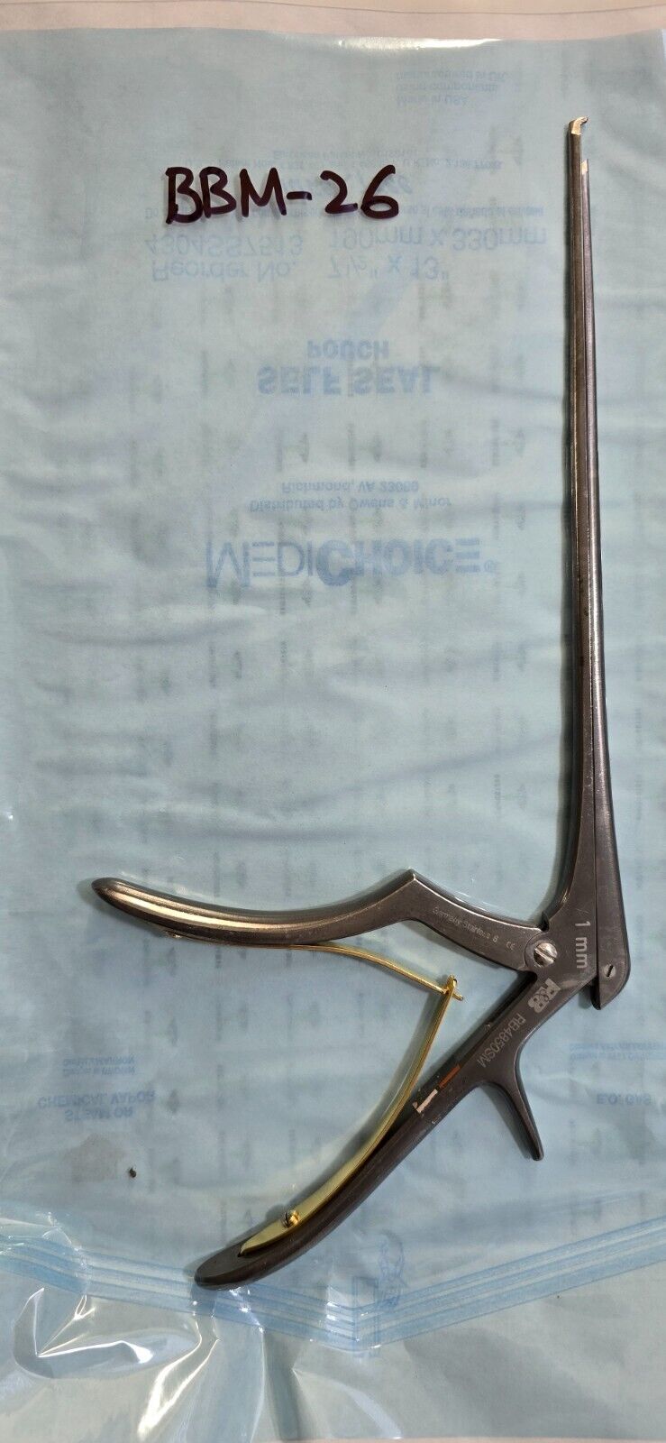 R&B Redmond Surgical Kerrison Rongeurs 1mm x 40deg UP 8" REF: RB4850SM