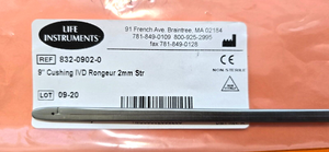 Life Instrument Surgical IVD Cushing Rongeur 9" x 2mm Straight