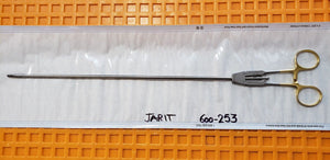JARIT 600-532 Laparoscopic Needle Holder 5mm x33cm Carbide jaws Gold Handle