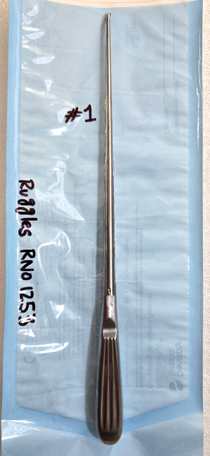 Ruggles RN1253 Surgical Neuro Spine Curette Size 1 Angle Down 12"