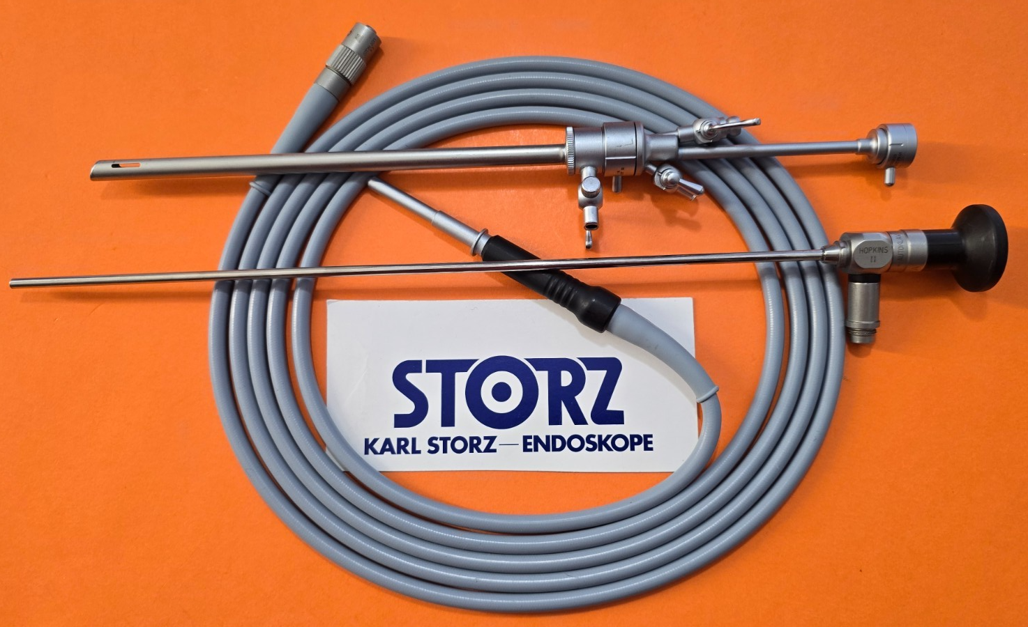 Karl Storz 27005 FA telescope 4mm x 12* & Sheath  495ND Fiber Optic Cable.
