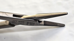 PILLING 35-4906 Surgical TC Mayo Hegar Needle Holder, Straight 12" Black Handle
