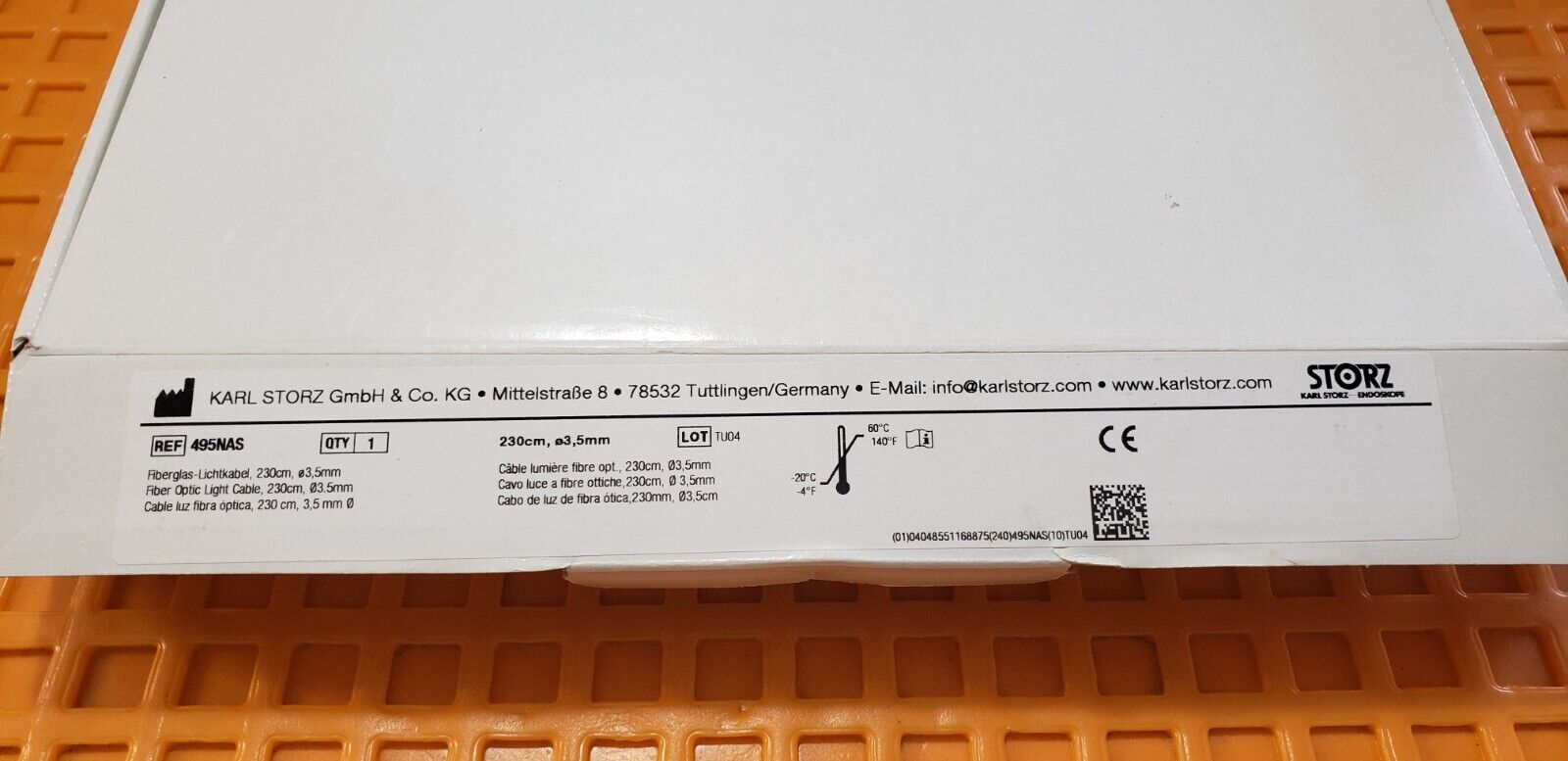 Karl Storz 495 NAS Fiber Optic Cable 3.5m x 230cm Autoclave (Germany)