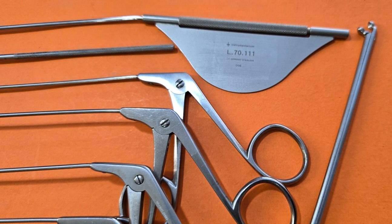 Karl Storz ,Pilling Surgical Laryngeal Instruments Set of 14-Pcs with Tray.