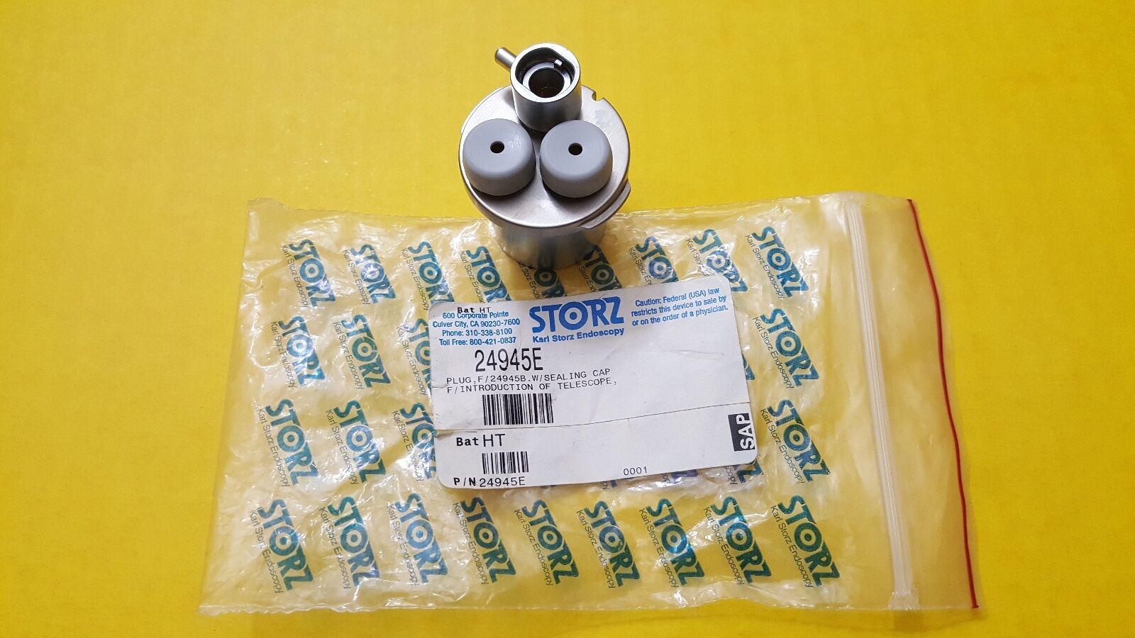 Storz Surgical Plug with Sealing Cap REF: 24945E